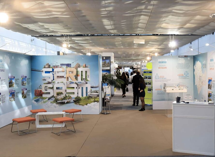 Stand H_Line éclairé - réalisation Adéquat Expo