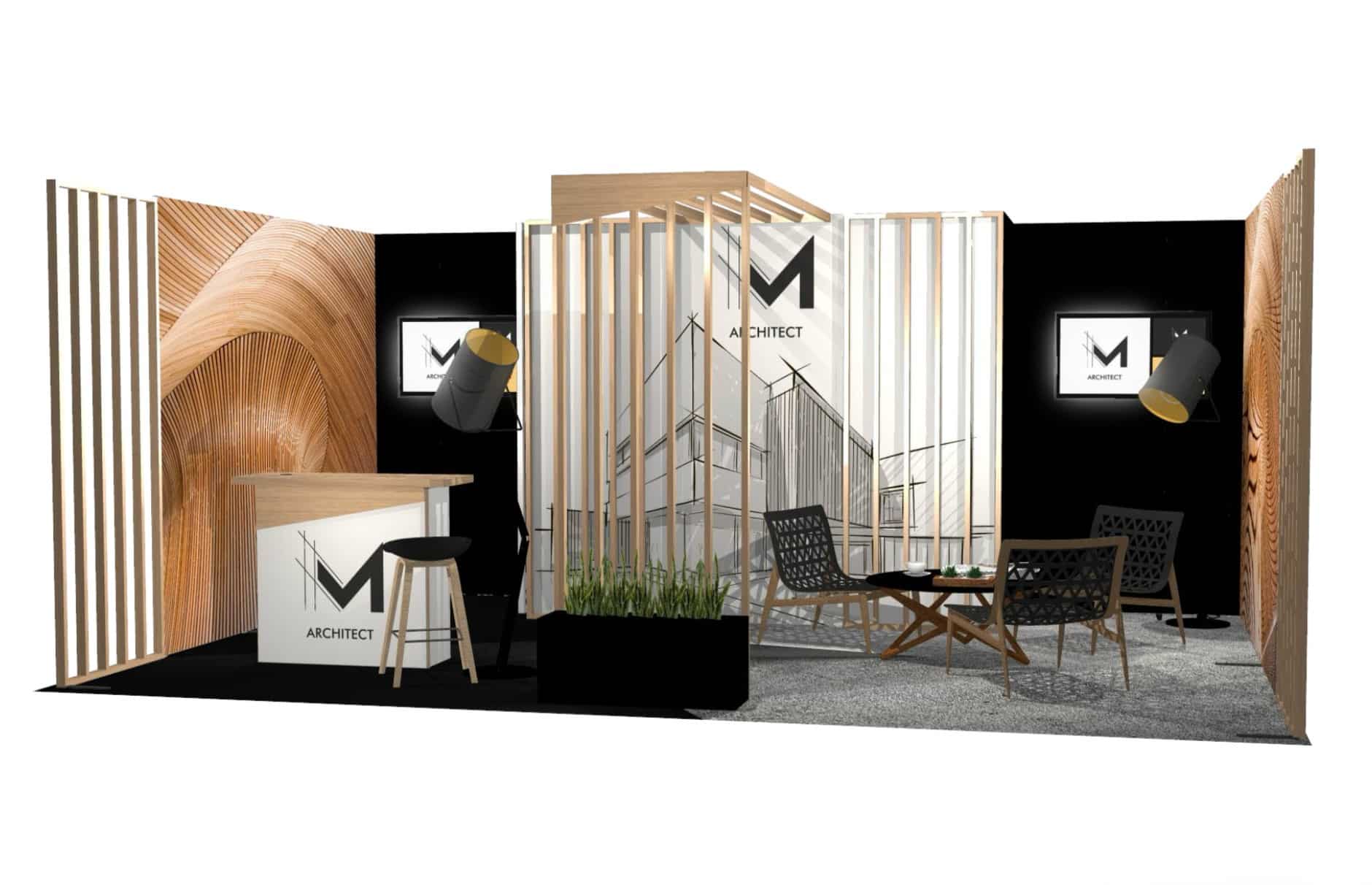 Stand modulaire en bois